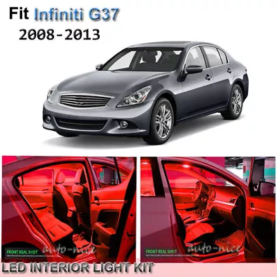 For Infiniti G37 2008-2013 Premium Red LED Interior Lights Kit 10 Pieces • $9.83