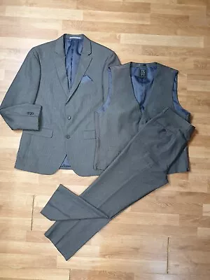£35.99 • Buy TAYLOR & WRIGHT Mens 3 Piece Suit Jacket Size 40R Trouser W34 L28 Waistcoat L