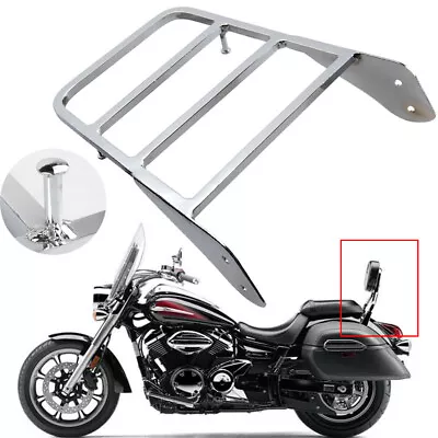 Motorcycle Sissy Bar Luggage Rack For Yamaha V-Star 400 650 1100 Classic 98-11 • $31.59