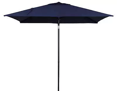 6 X 7.5 Foot Push-Up Rectangular Market Umbrella Navy • $33.23