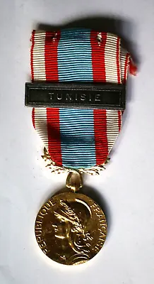 French Medal For Maintenance Of Order And Security With Tunisia Bar  • $25