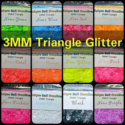 TRIANGLE Shape Glitter~U Choose~Nail•Acrylic•Gel•Body Art•Face•Festival•Craft  • $2.50