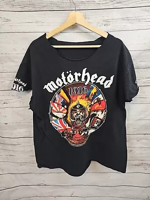 Motorhead 1916 Men's Black T-shirt Size XL Cut Sleeves & Collar • $12.99