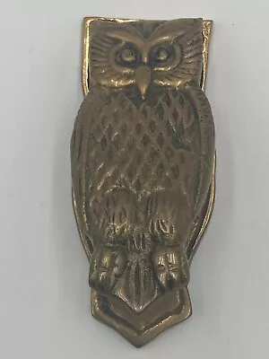 Vintage Brass Owl Wall Or Desk Clip • $18