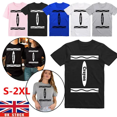 Crayon T Shirt Funny World Book Day Costume / Halloween Fancy Dress Cotton Tee· • £11.49