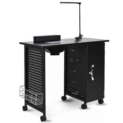 Manicure Nail Table Nail Technician Desk With Electric Downdraft Vent And Lamp • £149.95