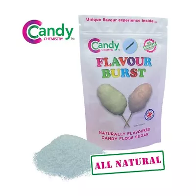 Candy Chemistry ALL NATURAL Peppermint Flavour Burst Cotton Candy Floss Sugar • £4.99