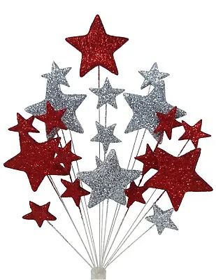 BRIGHT STAR BIRTHDAY CAKE TOPPER DECORATION - 21 Colour Combinations • £10.99