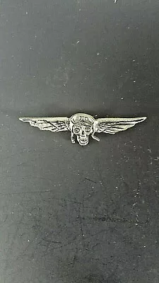 $7.50 • Buy Biker SKULL WINGS Motorcycle  Death Vest Pin Badge