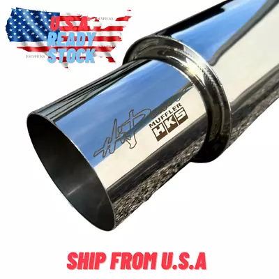 NEW OEM Outlet 4.0  Inlet 2.5  HKS UNIVERSAL SINGLE EXHAUST MUFFLER SHIP FROM US • $105.99