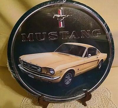 Ford Mustang Sign Tin Metal Kool Collectibles Yellow Fastback Mike Patrick. • $14.99