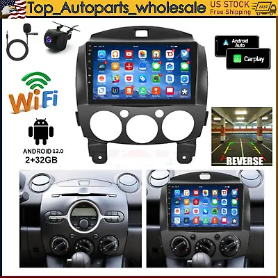 Android 12 Fits 2007-2014 Mazda 2 Car Radio Stereo GPS WIFI Bluetooth Head Unit • $139.40
