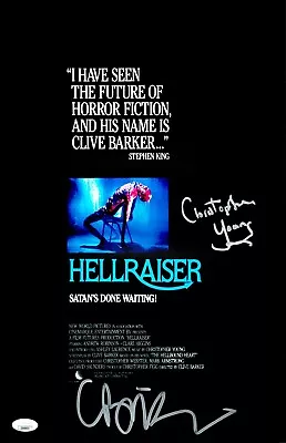 CLIVE BARKER & CHRISTOPHER YOUNG Signed HELLRAISER 11X17 Photo JSA COA Cert • $350