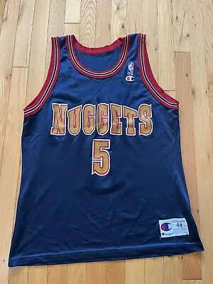 $40 • Buy Champion Jalen Rose Denver Nuggets Jersey Mens 44, NBA Vintage, 90’s