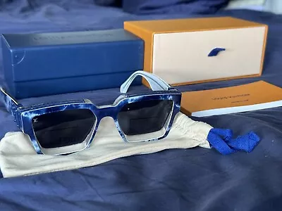 Louis Vuitton Millionaire Square Marble Blue X White Sunglasses • $1100