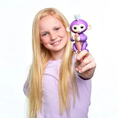 $31.34 • Buy Mia Authentic Fingerlings Purple Monkey Baby With White Hair WowWee NIB