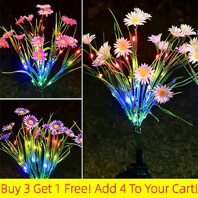 $29.95 • Buy Solar Garden Lights LED Flower Stake Lamp Outdoor Yard Waterproof Patio Decor