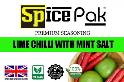 Lime Chilli With Mint Salt | Chips | Premium Organic | Free Delivery- Spice Pak- • £2.49