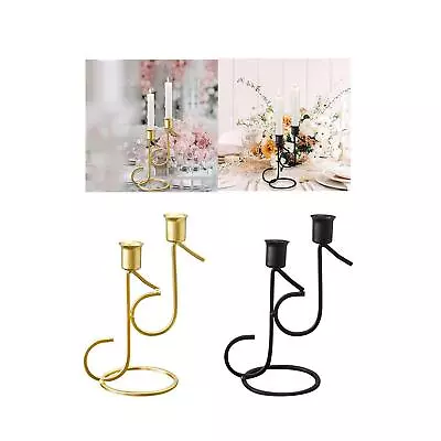 Metal Candle Holder For Pillar Candles Candle Stick Holder Retro Taper Candle • £11.81