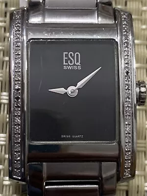 ESQ Movado Women's Diamond  E5428  Swiss Made All Stainless Designer Dress Watch • $120