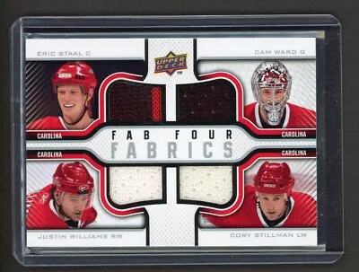 2009-10 Upper Deck Fab Four Fabrics Staal/Williams/Ward/Stillman 16/100  *11345 • $14.54