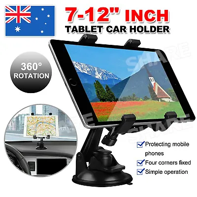 $14.95 • Buy Car Windscreen Suction Mount Holder For IPad Mini Pro Samsung Tablet PC 7-12 