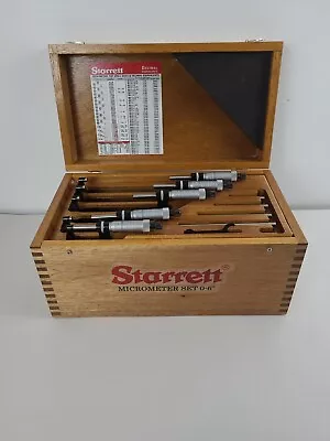 Starrett 0-6 Micrometer Set 0.0001 Made In UK NOS   Missing 2-3  • $716.98