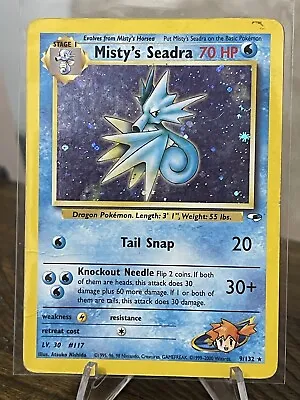 Pokémon TCG Misty's Seadra 9/132 Holo Unlimited Holo Rare Damaged • $7.50