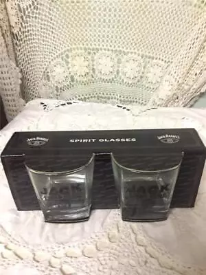 Gift Box Set Of 2 JACK DANIELS Old No 7 Whiskey Glasses. Jack Lives Here. BNIB • $15