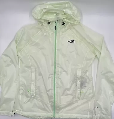 The North Face Womens Rain Jacket Large Green Venture Hyvent 2.5L Zip Up #G41 • $25.49