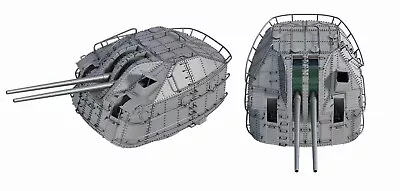 Bunker Studio 1/200 IJN Type98 100mm AA Gun For Akizuki Or Super Yamato(2 Pcs) • $69.99