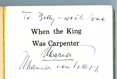 1976 Signed By Maria Von Trapp When The King Was Carpenter The Sound Of Music • $58.50