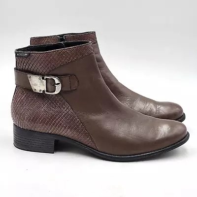 Mephisto Women's Gray Exotic Leather Ankle Boots Size 9 • $76.46