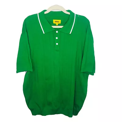 New Golf Wang 100% Authentic Polo Stretch Knit Green Size Extra Large Free Post • $75