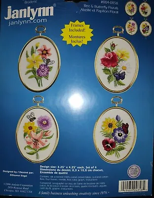 Janlynn Bee And Butterfly Florals #004-0858 Needlework Kit • £24.95