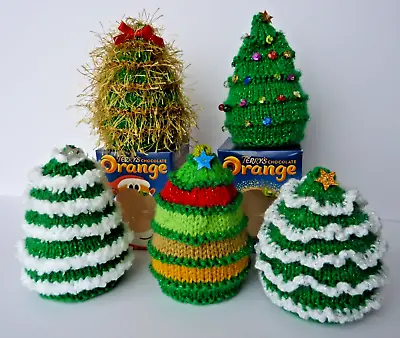 Knitted Chocolate Orange Cover Christmas Trees PATTERN ONLY • £3.20