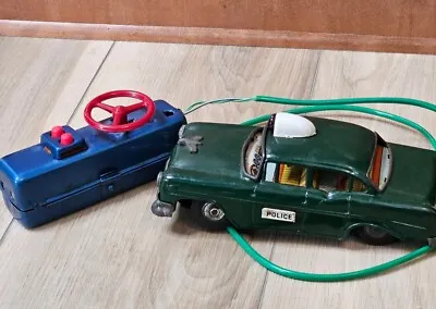 Vintage POLICE CAR Batt Op Remote Control W/ Box By  Line MAR Toys Japan • $31