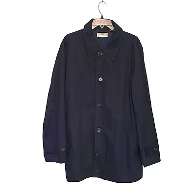 Five Four Twill Jacket Men’s Large Full Zip Button Long Sleeve Pockets Navy Blue • $35