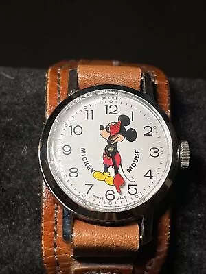 Rare Vintage Swiss Mickey Mouse Bradley Manual.Works & Looks GREAT! COLLECTORS!! • $100