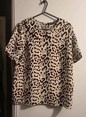 Leopard Print Myleene Klass Top Size 14 • £2.99