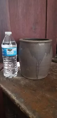 Antique Early  Primitive Tan Brown Stoneware Crock Jar Found In Western PA  AAFA • $35