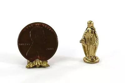 Dollhouse Miniature Religious Christian Catholic Gold Virgin Mary Statue • $4.99