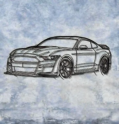Mustang Shelby GT500 2021 Angle Acrylic Silhouette Wall Art ( Made In USA ) • $263.99