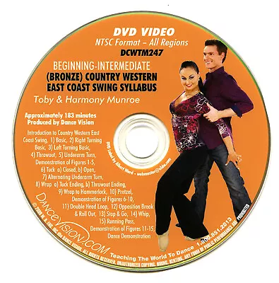 $24.99 • Buy East Coast Swing, Country-Western, Bronze ,  DCWTM247  Dance Vision DVD