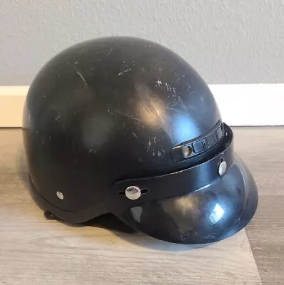 CKX Open Face Helmet VG500 Flat Black XS Small Motorcycle Half Vented Visor • $16.74