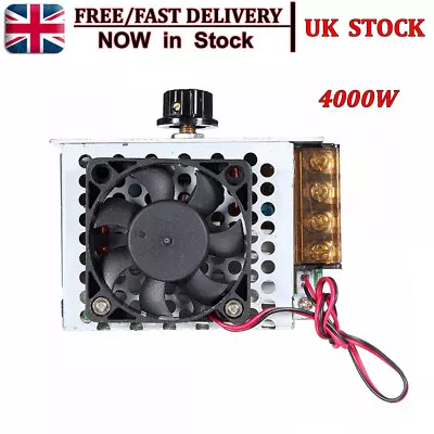 AC 220V 4000W SCR Variable Voltage Regulator Motor Speed Controller Fan Tool UK • £15.79