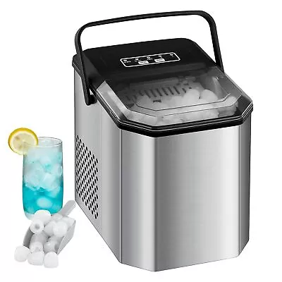 26LBs Portable Handle Mini Ice Machine Countertop Ice Maker W/ Self-Cleaning • $98.03