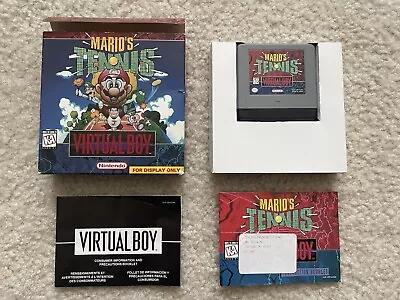 Mario's Tennis (Nintendo Virtual Boy 1995) - RARE For Display Only Box CIB • $6.50