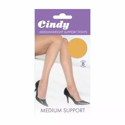 £4.99 • Buy CINDY Womens Medium Weight Factor 8 Support Tights - M,L,XL - Multi Colour 