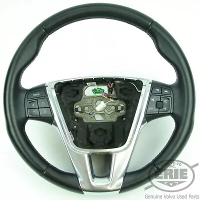 Volvo OEM S60 11-13 Leather Steering Wheel W/Cruise/Audio Controls 31250592 • $45